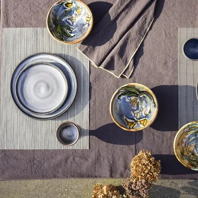 Table cloths - Manoka table set snow/silver 33 x 45 - MAISON VIVARAISE - SDE VIVARAISE WINKLER