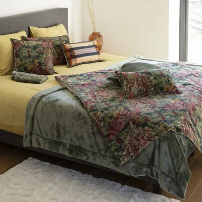Throw blankets - Plaid Tender Ocre 150 x 200 - MAISON VIVARAISE - SDE VIVARAISE WINKLER