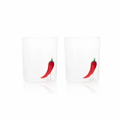 Glass - 2 Chilli Cups - MAISON BALZAC
