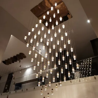 Ceiling lights - Modern Square Chandelier - CRISTALUX LIGHTING DESIGN