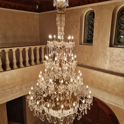 Hanging lights - Large Baccarat style chandelier - CRISTALUX  LIGHTING DESIGN