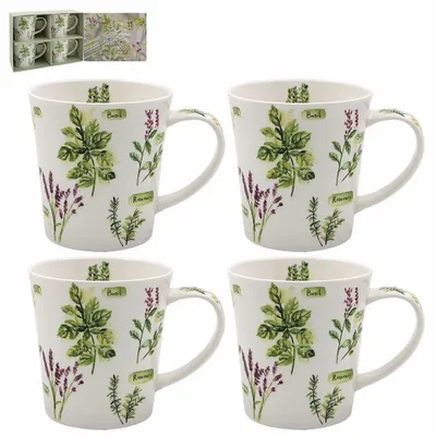 Mugs - mug set of 4 herb garden - KARENA INTERNATIONAL