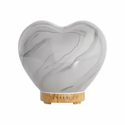 Diffuseurs de parfums - Diffuseur d’huiles essentielles Coeur – Verre 24 cm, LED multicolores - FG IMPORTS