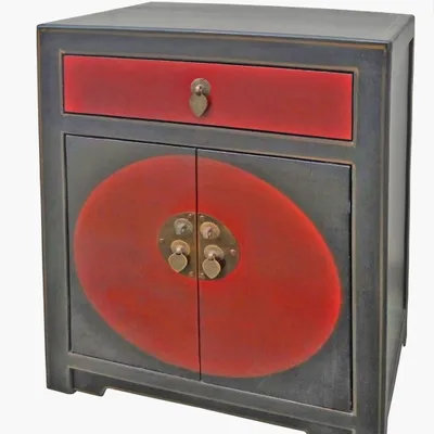 Objets de décoration - Table de chevet avec deux portes et un tiroir. - GALERIE D'ORIENT