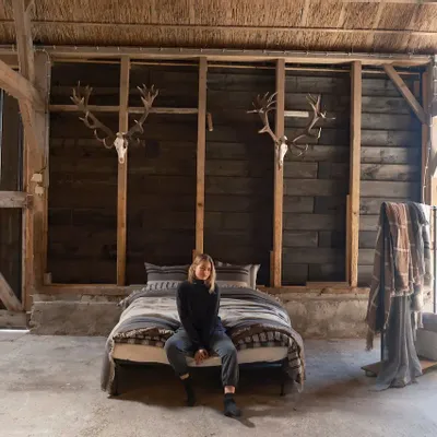 Couettes et oreillers - BLACK HOUSE STRIPE Plaid, coussins et couverture - LIBECO HOME