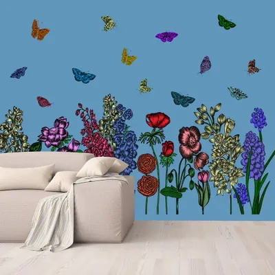 Revêtements muraux - Wallpaper mural Mirage de Papillons - SHAKU
