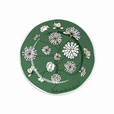 Everyday plates - PLATE 16 QUEL MAZZOLIN DI FIORI GREEN - ILARIA.I
