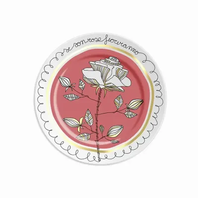 Everyday plates - PLATE 16 SE SON ROSE FIORIRANNO PINK - ILARIA.I