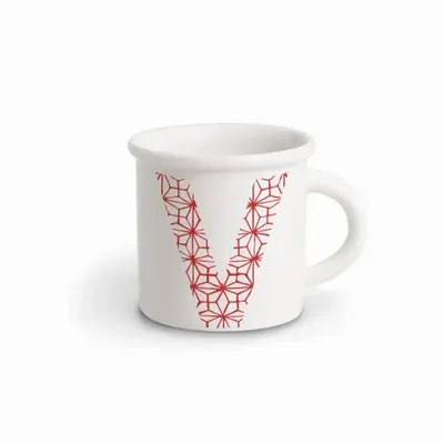 Mugs - MUG RED ALPHABET V - ILARIA.I