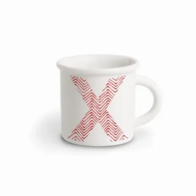Mugs - MUG RED ALPHABET X - ILARIA.I