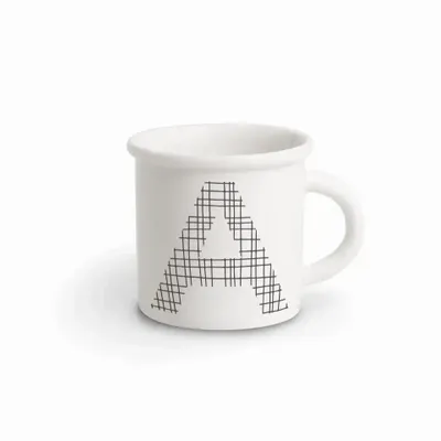 Mugs - MUG BLACK ALPHABET A - ILARIA.I