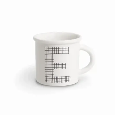 Mugs - MUG BLACK ALPHABET E - ILARIA.I