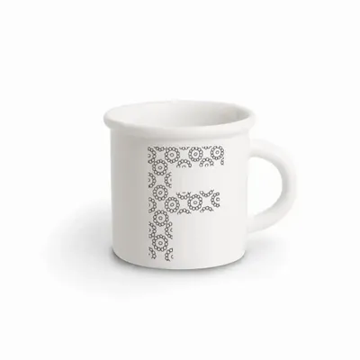 Mugs - MUG BLACK ALPHABET F - ILARIA.I