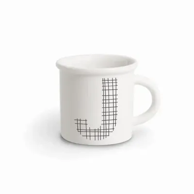 Mugs - MUG BLACK ALPHABET J - ILARIA.I