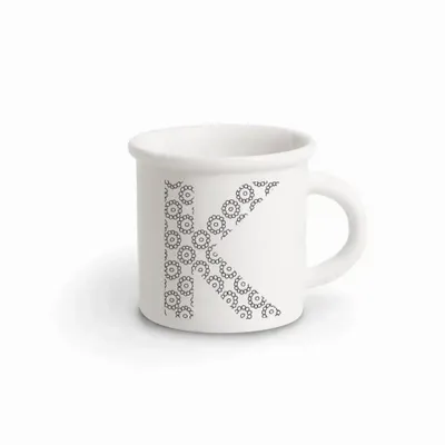 Mugs - MUG BLACK ALPHABET K - ILARIA.I