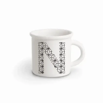 Mugs - MUG BLACK ALPHABET N - ILARIA.I
