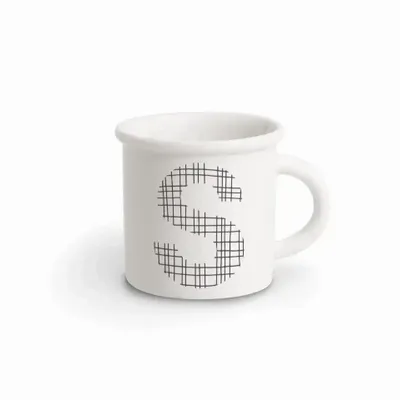 Mugs - MUG BLACK ALPHABET S - ILARIA.I