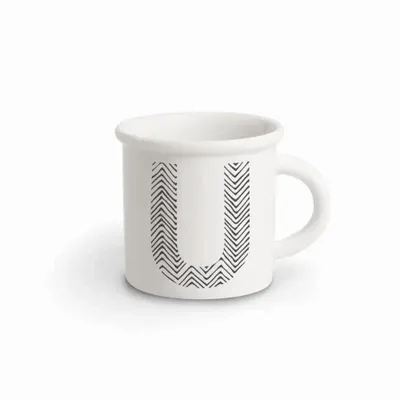 Mugs - MUG BLACK ALPHABET U - ILARIA.I