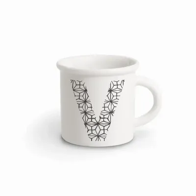 Mugs - MUG BLACK ALPHABET V - ILARIA.I