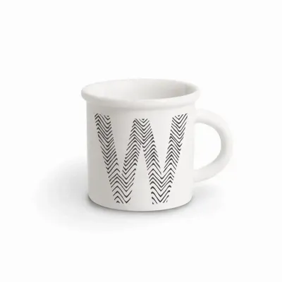 Mugs - MUG BLACK ALPHABET W - ILARIA.I