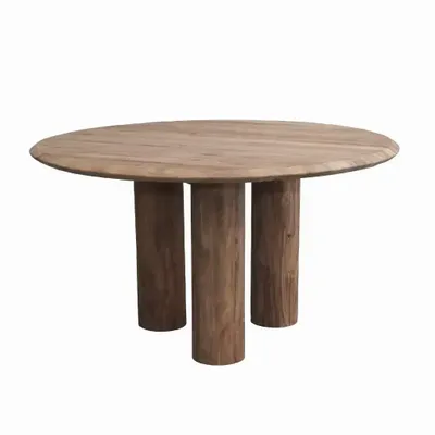 Dining Tables - Round dining table made from recycled teak wood - RONNY - HYDILE