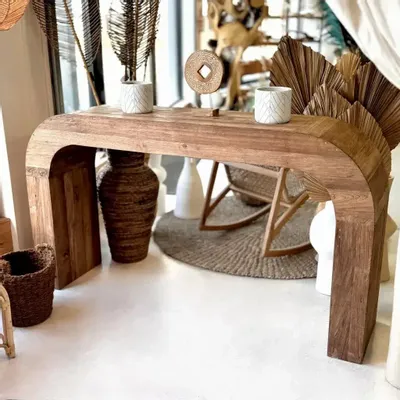 Consoles - Comptoir en bois de teck recyclé - DOM - HYDILE