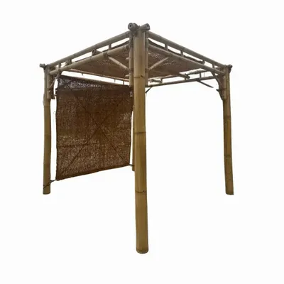 Pergolas - Pergolas S en bambou avec ombrière en fibre de coco naturelle - HYDILE