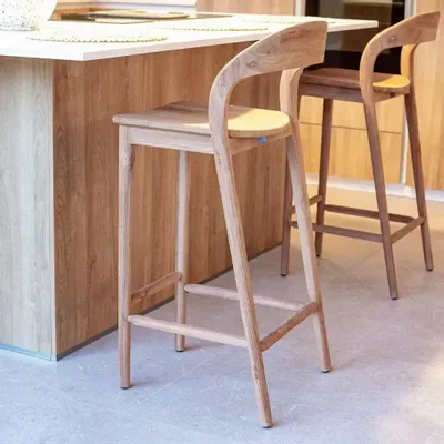 Chairs - High teak bar chair - LUCIE - HYDILE