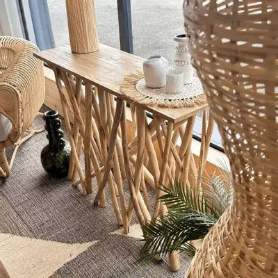 Console table - Teak branch console - ENORA - HYDILE