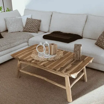Coffee tables - Rectangular teak coffee table - YAG - HYDILE