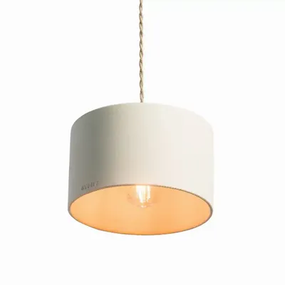 Hanging lights - White terracotta pendant light - ODILE - HYDILE