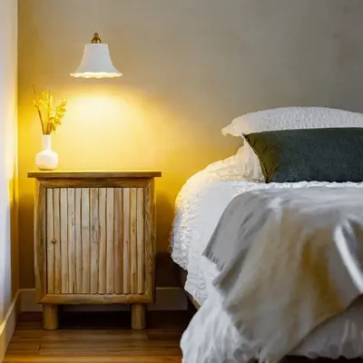 Hanging lights - White terracotta pendant light - ELODIE - HYDILE