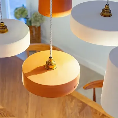Hanging lights - Ochre terracotta pendant light - MICHELE M - HYDILE