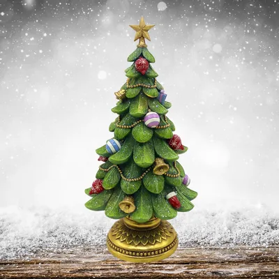 Other Christmas decorations - Vintage Christmas Tree Ornament – Handcrafted Tabletop Décor (Classic Evergreen Look) - BLUE STAR B.V.