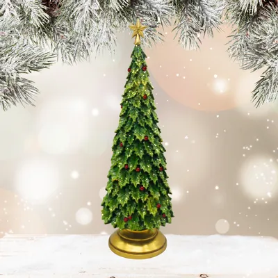 Autres décorations de Noël - Ornement Sapin de Noël Haut Élégant – Décoration de Table Faite à la Main (Style Sapin Classique) - BLUE STAR B.V.