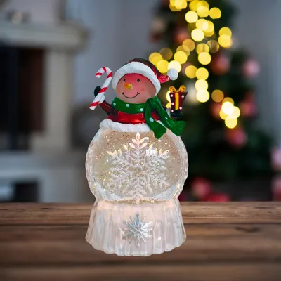 Autres décorations de Noël - Globe Boule à Neige LED – Bonhomme de Neige - BLUE STAR B.V.