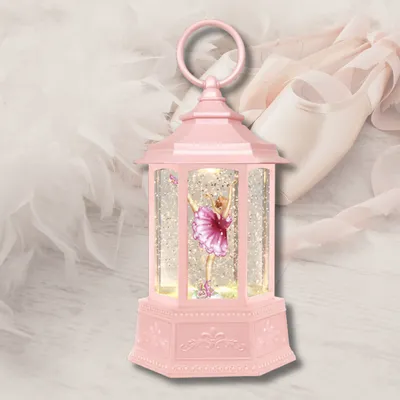 Other Christmas decorations - LED Lantern Snow Globe – Pink Ballerina Design (Warm White LED) – Timer & DC Option - BLUE STAR B.V.