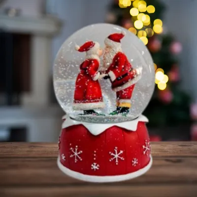 Other Christmas decorations - Christmas Musical Snow Globe – Kissing Santa & Mrs. Claus - BLUE STAR B.V.