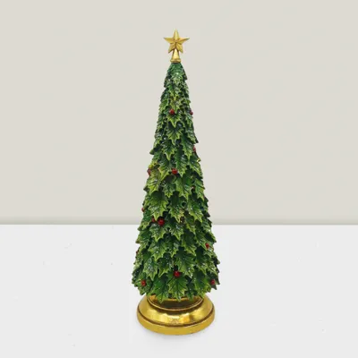 Other Christmas decorations - Classic Tall Christmas Tree Ornament – Handcrafted Tabletop Decoration (Elegant Evergreen Look) - BLUE STAR B.V.