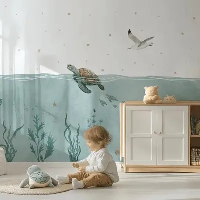 Chambres d'enfants - Papier Peint Personnalisable Babywall - BABYWALL