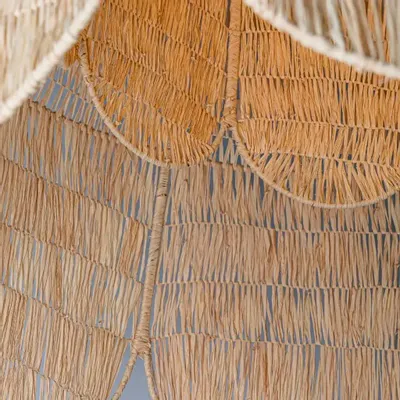 Hanging lights - XXL raffia pendant light - SACHA - HYDILE