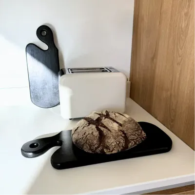 Ustensiles de cuisine - Planche à découper en bois de teck noir - FINNO S - HYDILE