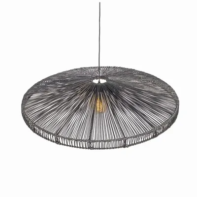 Hanging lights - Black rattan pendant light - ESSO XL - HYDILE