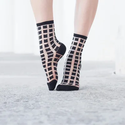 Gifts - Ginza Black 36-38 : architectural transparent socks - ATELIER ST EUSTACHE