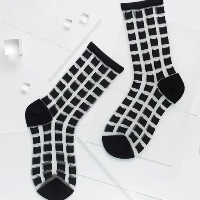 Gifts - Ginza Black 39-41 : architectural transparent socks - ATELIER ST EUSTACHE