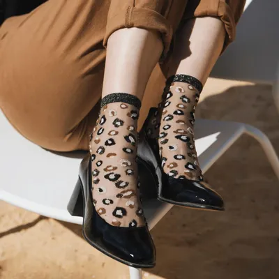 Gifts - Horseshoe Bend Gold 39-41 : leopard transparent socks - ATELIER ST EUSTACHE