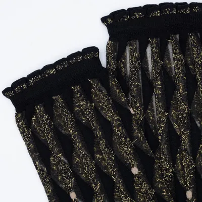 Cadeaux - Arlecchino Dorée 36-38 : chaussettes transparentes fêtes - ATELIER ST EUSTACHE