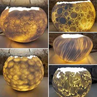 Ceramic - Organic table lamp - ATELIER SUR LA RIVIERE - SYLVAIN FEZZOLI