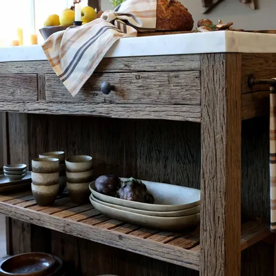 Autres tables  - Table de service Grimaud m. plateau en marbre - CHIC ANTIQUE A/S