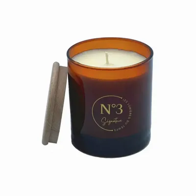 Candles - Signature Candle 290 g No. 3 Violet Leather - LES LUMIERES DU TEMPS